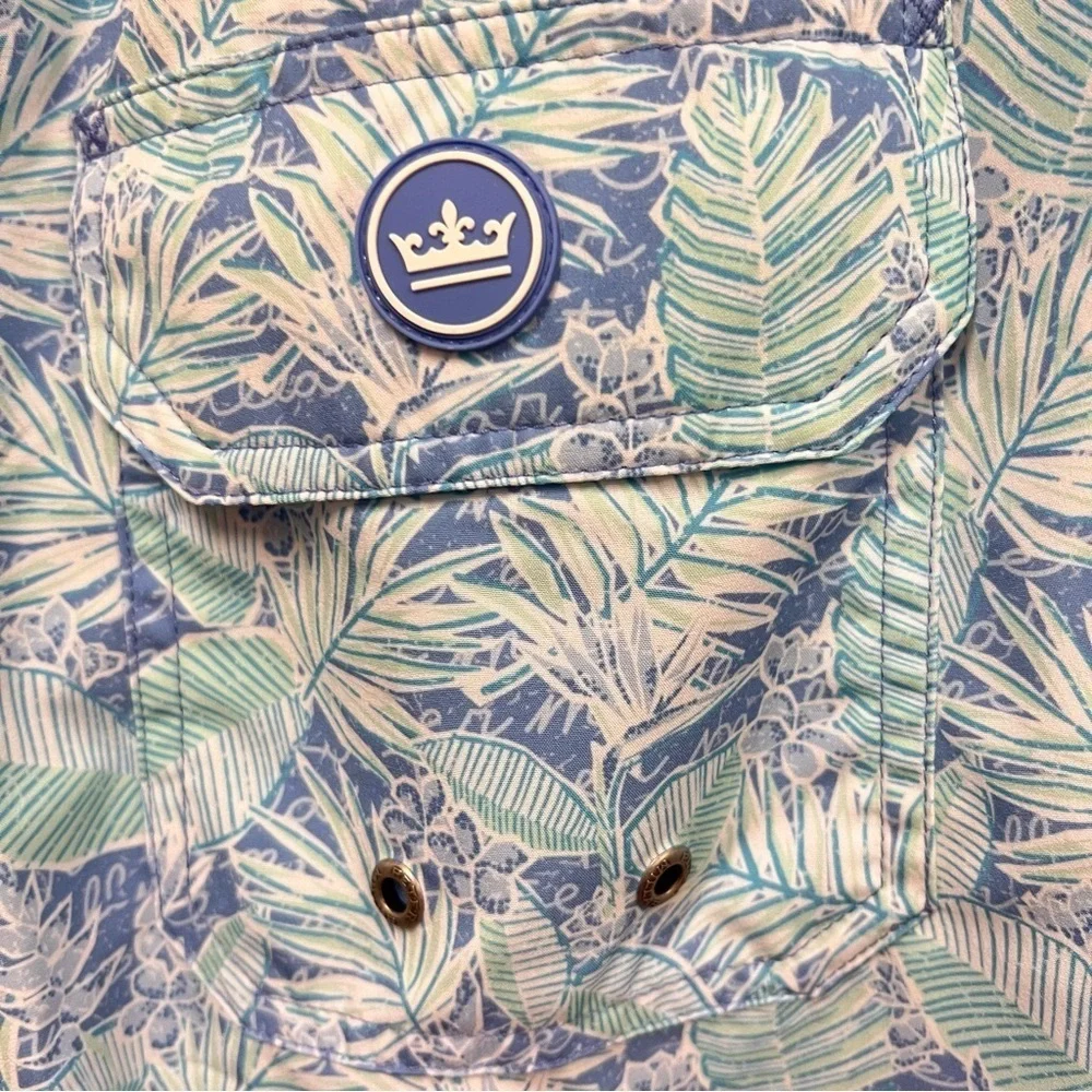 Peter Millar Shorts Seaside Grace Bay Print Swim Board Trunks Men’s Large Tall